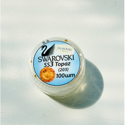 Стразы SWAROVSKI SS3 Topaz (100 шт/уп)
