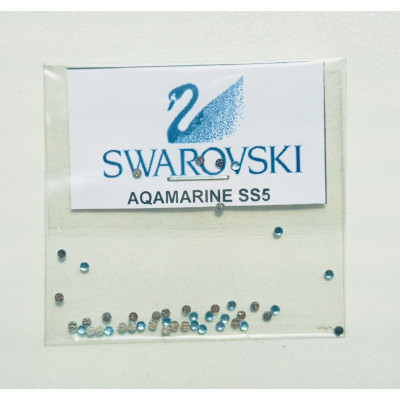 Стразы SWAROVSKI SS5 Aqamarine (50 шт/уп)
