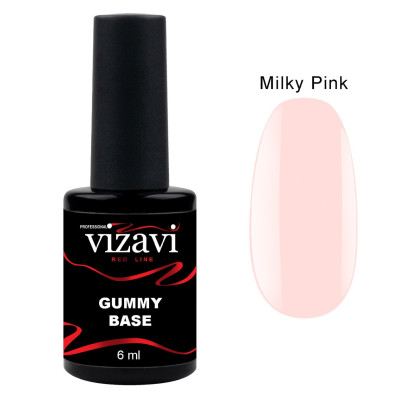 Базовое камуфлирующее покрытие Vizavi Red Line 6 ml Milky Pink