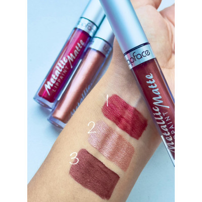 Матовий блиск для губ Top Face Metallic Matte 02