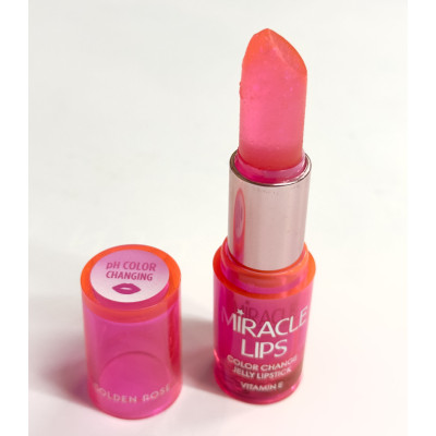 Гелевая губная помада Miracle Lips Color Change Jelly Lipstick Golden Rose, меняющая цвет 101 - Berry Pink