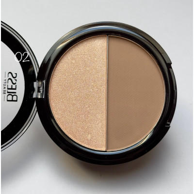 Палетка для контуринга Duo Palette Highlighter Contour Bless Beauty 02