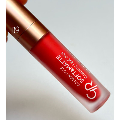 Кремова матова помада для губ Golden Rose Soft&Matte Creamy Lipcolor 119