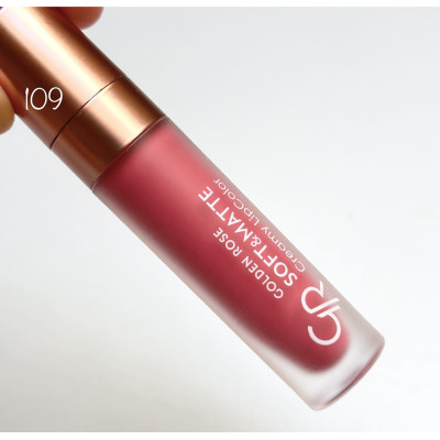 Кремова матова помада для губ Golden Rose Soft&Matte Creamy Lipcolor 109