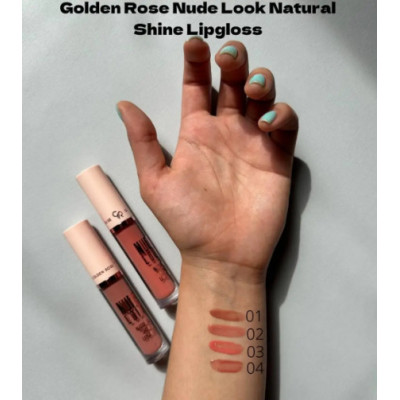 Жидкая глянцевая помада Golden Rose Nude Look Natural Shine Lipgloss 03