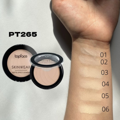 Компактна пудра для обличчя TopFace Skin Wear Matte Effect PT265 01