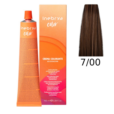 Крем-краска Inebrya Color 7/00 blonde intense (русый интенсивный), 100 ml