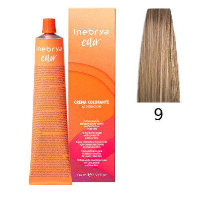Крем-краска Inebrya Color 9 pure very light blonde (блонд), 100 ml