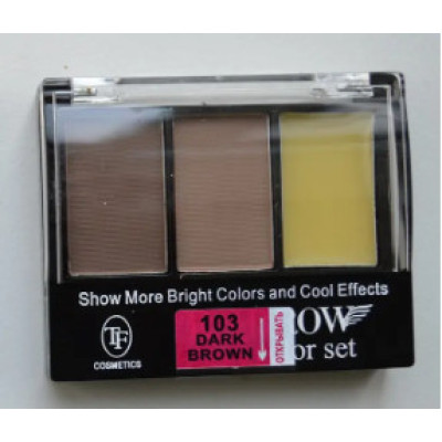 Тени для бровей EYEBROW 3 COLOR SET с воском Triumph CTEB02 103