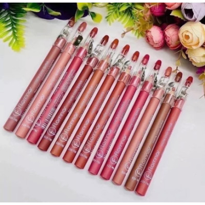 Набор карандашей для губ с точилкой Flormar matte color lipstick (12 шт)