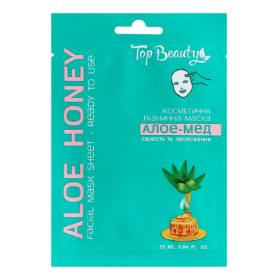 Маска тканевая для лица Алоэ Мед Top Beauty