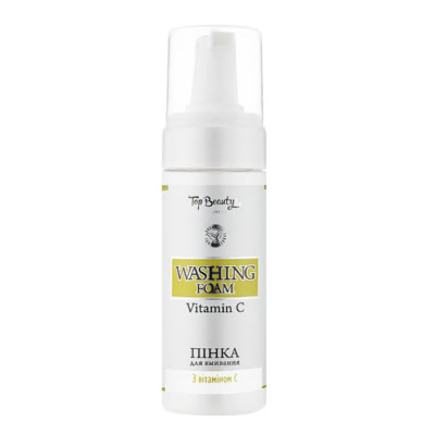 Пенка для умывания с витамином С с дозатором Washing  Foam Vitamin C Top Beauty 170 мл