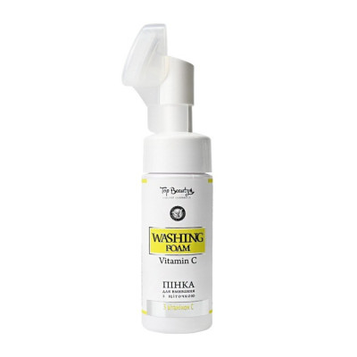 Пенка для умывания Washing Foam с витамином С со щеточкой Washing Foam Vitamin C Top Beauty 170 мл