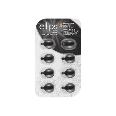 Ellips Капсулы для волос Ночное сияние с ореховым маслом кукуи и маслом Алоэ Вера 8 шт