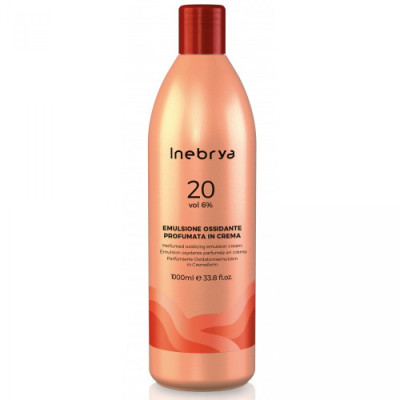 Окислительная эмульсия парфюмерная  6% Color 20 Vol Oxidizing Perfumed Emulsion Cream Inebrya, 1000 мл