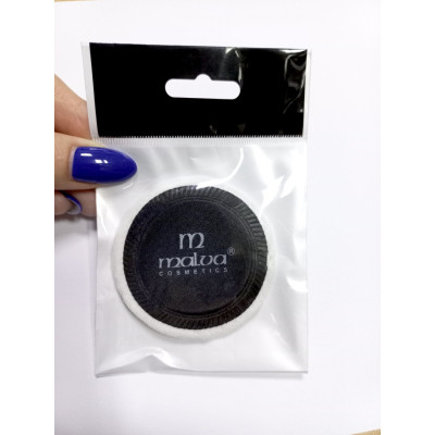 Спонж велюровый для макияжа черный Malva (1 шт)