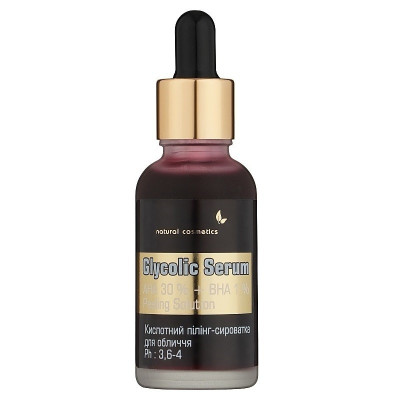 Пилинг-сыворотка для лица кислотная Glycolic Serum AHA 30% BHA 1% Top Beauty 30 мл