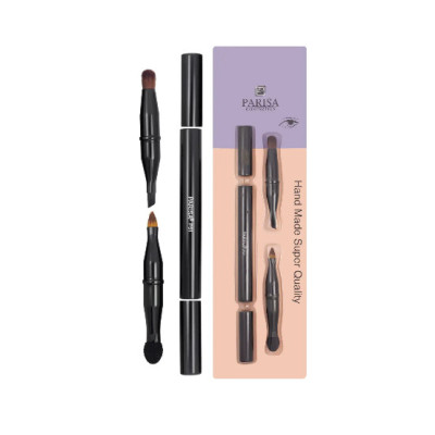 Кисть-трансформер 4 в 1 для макияжа бровей, губ, глаз Parisa Cosmetics P-51