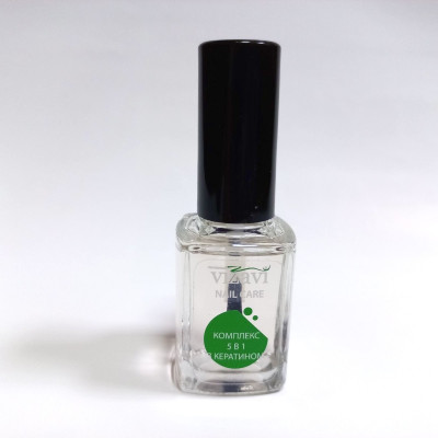 Лечебный лак для ногтей Vizavi NailCare Комплекс 5в1 c кератином 10мл