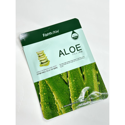 Маска для лица увлажняющая с экстрактом алоэ FarmStay Visible Difference Mask Sheet Aloe 23 ml