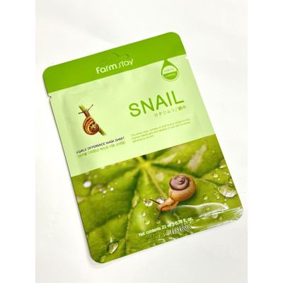 Маска для лица увлажняющая с муцином улитки FarmStay Visible Difference Mask Sheet Snail 23 ml