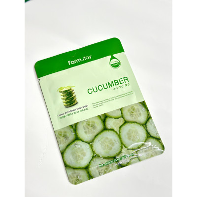 Маска для лица тонизирующая с экстрактом огурца FarmStay Visible Difference Mask Sheet Cucumber 23 ml