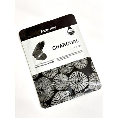 Маска для лица очищающая с древесным углем FarmStay Visible Difference Mask Sheet Charcoal 23 ml