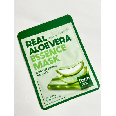 Маска для лица увлажняющая с экстрактом алое FarmStay Real Aloe Vera Essence Mask 23 ml