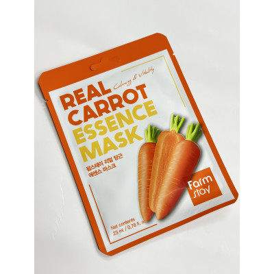 Маска для лица увлажняющая с экстрактом морковки FarmStay Real Carrot Essence Mask 23 ml