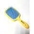 Гребінець для волосся матовий жовтий з блакитною щетиною Salon Professional Super Brush F-4