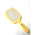 Гребінець для волосся матовий жовтий з білою щетиною Salon Professional Super Brush F-9