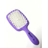 Расчёска для волос матовая фиолетовая с белой щетиной Salon Professional Super Brush C-9