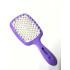 Расчёска для волос матовая фиолетовая с белой щетиной Salon Professional Super Brush C-9