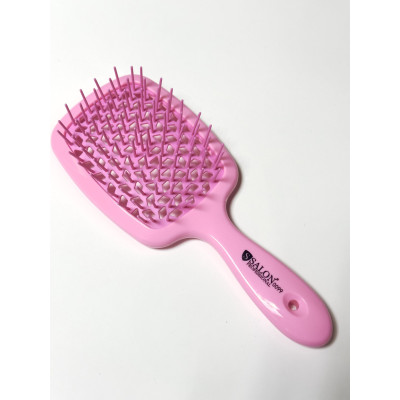 Расчёска для волос матовая розовая с розовой щетиной Salon Professional Super Brush D-8