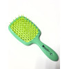 Расчёска для волос матовая зеленая с зеленой щетиной Salon Professional Super Brush B-2