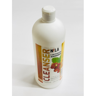 Жидкость для снятия липкого слоя и очистки кистей от геля Nila cleanser 1000 ml земляника