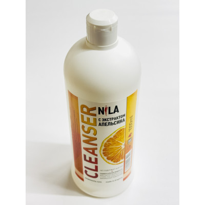 Жидкость для снятия липкого слоя и очистки кистей от геля Nila cleanser 1000 ml апельсин