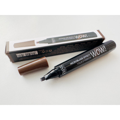 Маркер для бровей Bless Beauty WOW! TATTOO BROW PEN (c эффектом татуажа) 01 Dark Brown