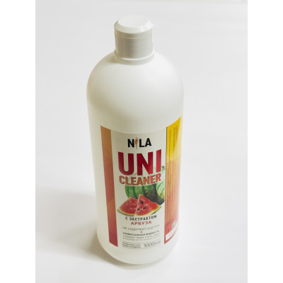 Жидкость для снятия гель лака универсальный ремувер очиститель NILA UNI CLEANER 1000 мл арбуз