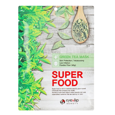 Маска для лица с экстрактом зеленого чая Eyenlip Super Food Green Tea Mask 23 мл