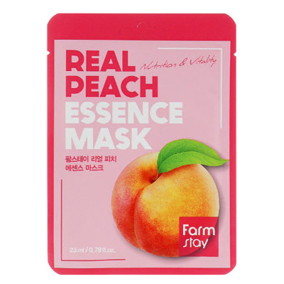 Маска для лица с экстрактом персика FarmStay Real Peach Essense Mask 23 ml