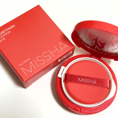 Тональный кушон для лица Missha Velvet Finish Cushion SPF50PA 21 Светло-Бежевый