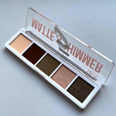 Палетка теней для век Bless Beauty Matte & Shimmer (5 цветов) 07 Olive