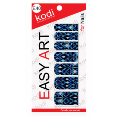 Наклейки для дизайну нігтів Kodi Professional Easy Art E40