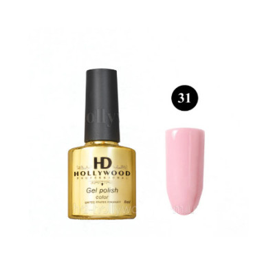 Гель лак 31 Рожевий Нюд Щільний HD Hollywood 8 ml