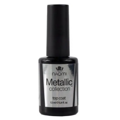 Топ для гель лака без липкого слоя Naomi Top Coat 12мол Metallic