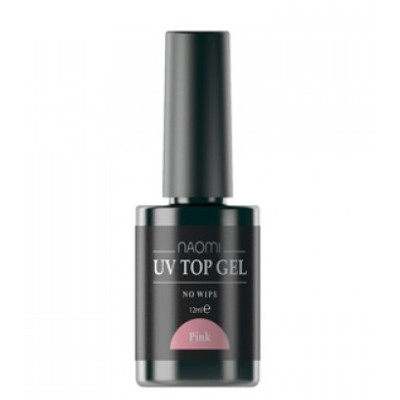 Топ для геля Naomi UV Top Gel No Wipe Pink, 12 мл