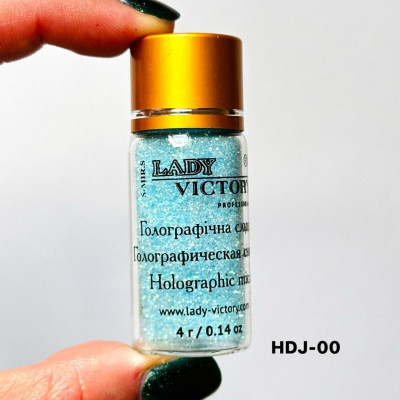 Голографическая слюда в стеклянной бутылочке Lady Victory 7 гр HDJ-00
