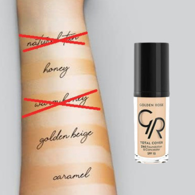 Тональный крем Golden Rose Total Cover 2 in 1 Foundation & Concealer 14 Honey