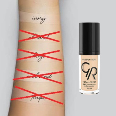 Тональный крем Golden Rose Total Cover 2 in 1 Foundation & Concealer Ivory